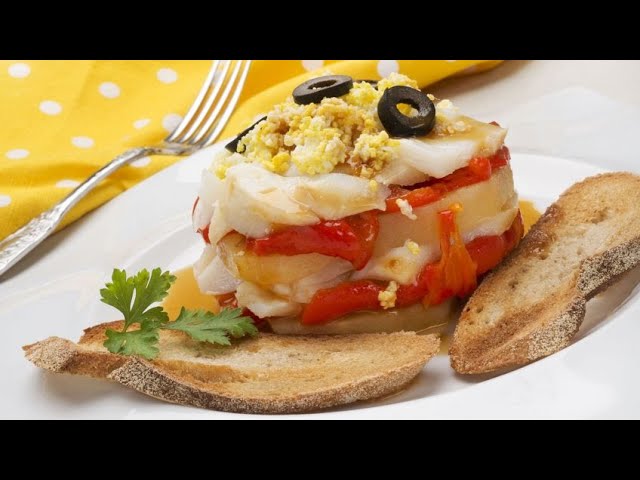 Timbal de brandada de bacalao con piquillo \ cod brandade